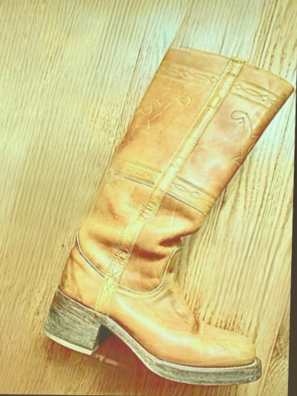 FRYE Genuine VTG.CAMPUS Boots STAG/Longhorn/Stitching/Excellent Condition-Rare. - Picture 3 of 15